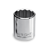 Wright Tool Metric 12 Point Hand Socket, 1/2" Drive