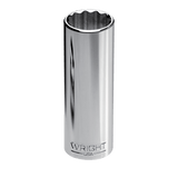 Wright Tool Metric Deep 12 Point Hand Socket, 1/2" Drive