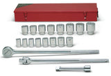 Wright SAE Socket Set, 3/4" Drive, 19 pc