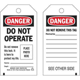 Brady 10pc Do Not Operate LOTO Tag