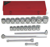 Wright SAE 12 Point Socket Set, 1" Drive, 21 pc.