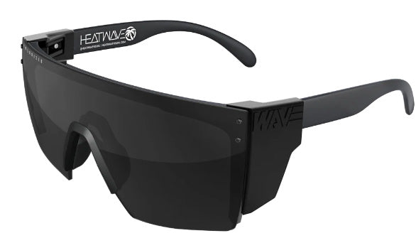 Heatwave Custom Lens Lazer Face Z87  Polarized Sunglasses, Black Frame