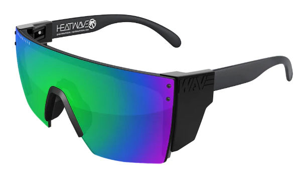 Heatwave Custom Lens Lazer Face Z87  Polarized Sunglasses, Black Frame