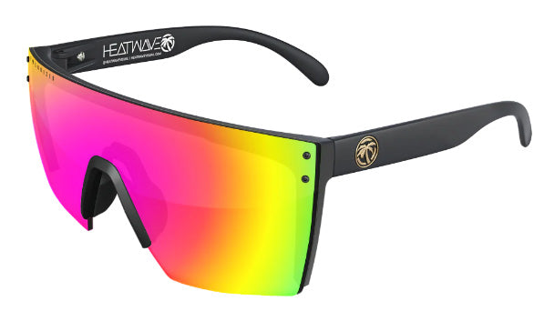 Heatwave Custom Lens Lazer Face Z87  Polarized Sunglasses, Black Frame