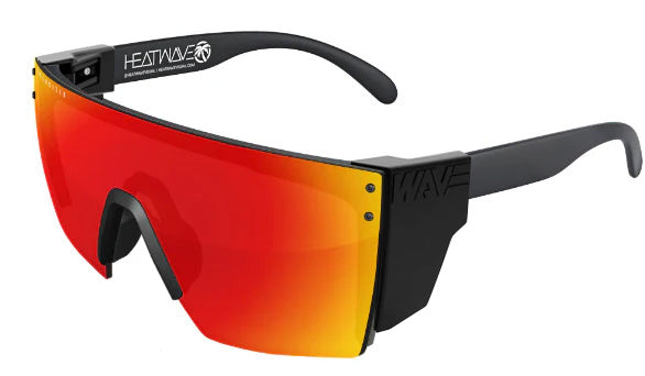 Heatwave Custom Lens Lazer Face Z87  Polarized Sunglasses, Black Frame