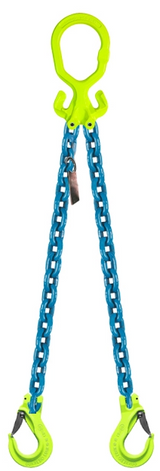 2-Leg Adjustable Chain Sling with Slip Hooks, 5/16"