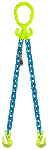 2-Leg Adjustable Chain Sling with Grab Hooks, 1/2"