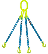 4-Leg Chain Sling with Grab Hooks, 9/32"