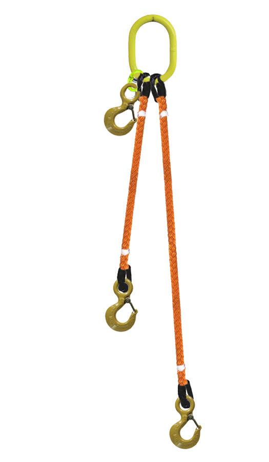 3-Legged Tool Lifting Rope Sling, Crosby Hooks