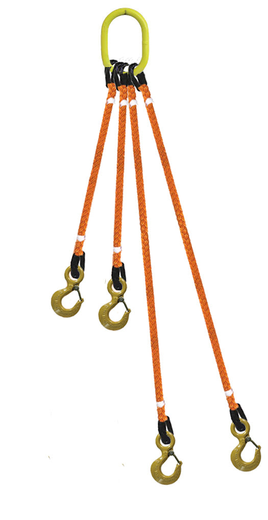 4-Legged Tool Lifting Rope Sling, Crosby Hooks