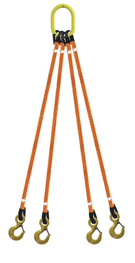 4-Legged Tool Lifting Rope Sling, Crosby Hooks