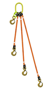 4-Legged Tool Lifting Rope Sling, Crosby Hooks