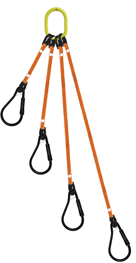 4-Legged Tool Lifting Rope Sling, Large Carabiners – Dakota Riggers ...