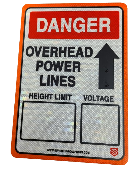 Danger Overhead Power Lines Sign