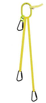 3 Legged Tool Lifting Web Sling, Medium Carabiners