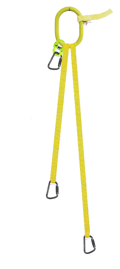 3 Legged Tool Lifting Web Sling, Small Carabiners