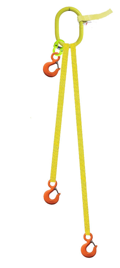 3 Legged Tool Lifting Web Sling, Snap Hooks