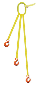 3 Legged Tool Lifting Web Sling, Snap Hooks