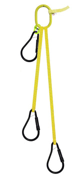 3 Legged Tool Lifting Web Sling, Large Carabiners