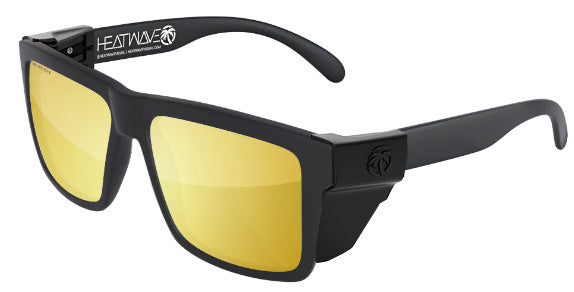 Heatwave Custom Lens Vise Z87 Polarized Sunglasses, Black Frame