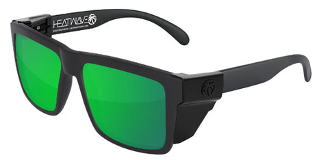 Heatwave Custom Lens Vise Z87 Polarized Sunglasses, Black Frame