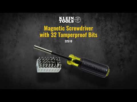 Klein Magnetic Screwdriver with Tamperproof Bits