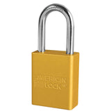 American Lock Yellow Aluminum LOTO Padlock